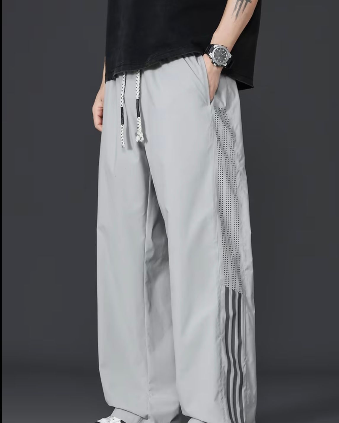 Gray trackpants