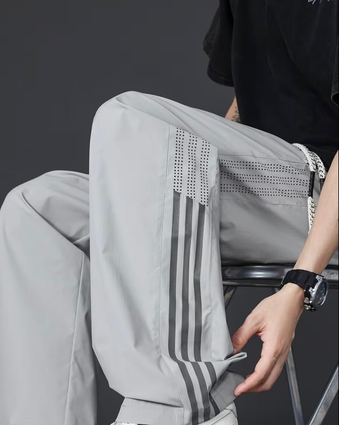 Gray trackpants