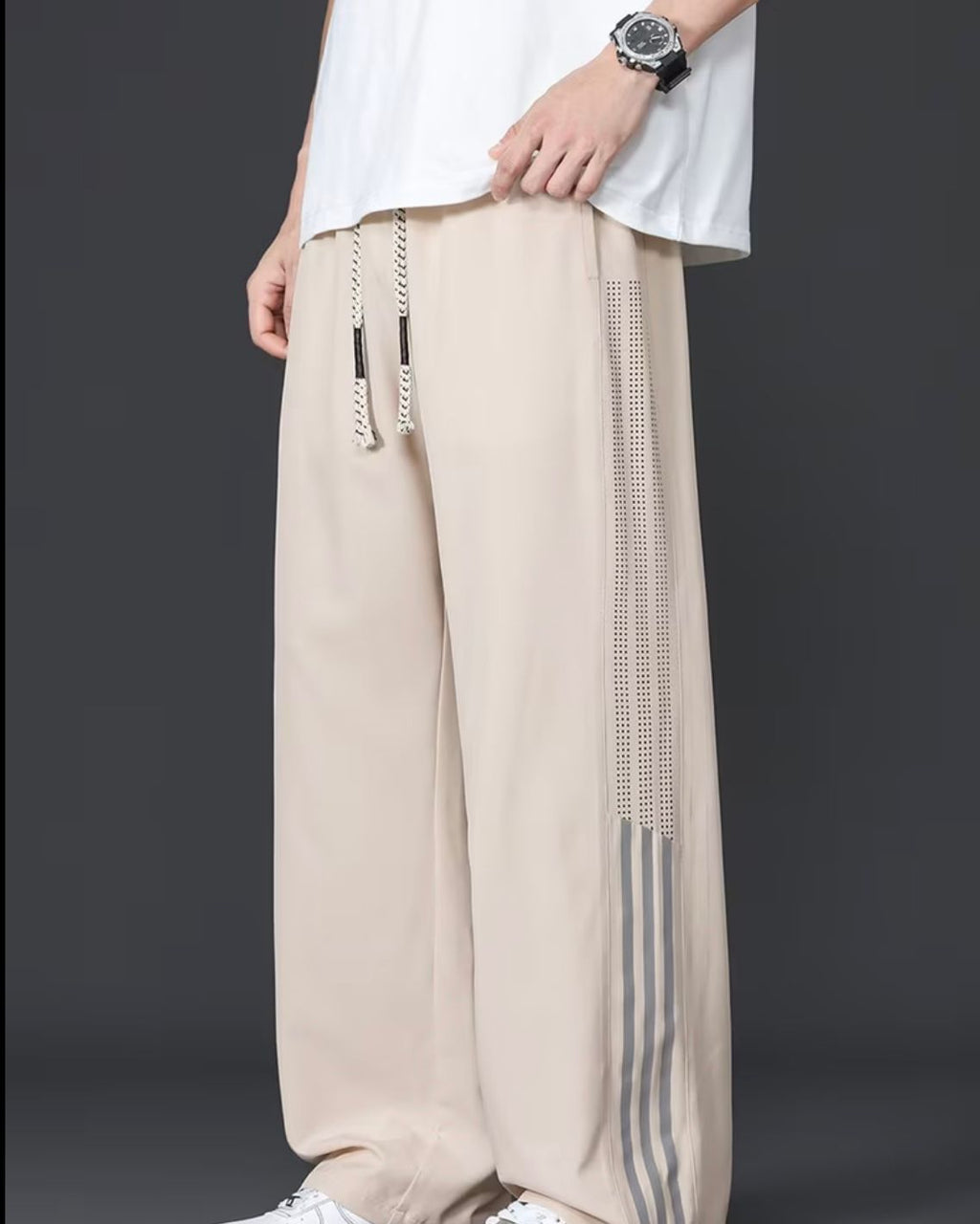 Beige Trackpants
